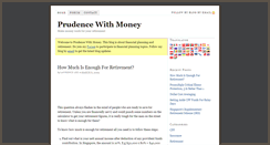 Desktop Screenshot of moneyprudence.com